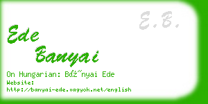 ede banyai business card